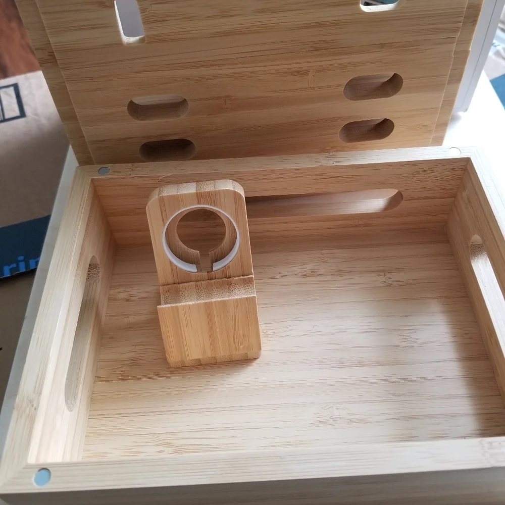 Universal Multi Device Cord Organizer Bamboo